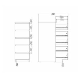 Wyld Haus Budapest 5-Drawer Narrow Gloss White Chest Of Drawers - thumbnail 9