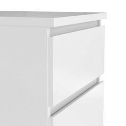 Wyld Haus Budapest 5-Drawer Narrow Gloss White Chest Of Drawers - thumbnail 6