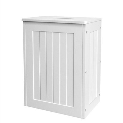 Wooden Slimline Bathroom Storage Unit Laundry Toilet Cleaning Tidy Organiser Box - image 1