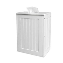 Wooden Slimline Bathroom Storage Unit Laundry Toilet Cleaning Tidy Organiser Box - thumbnail 3
