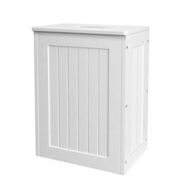 Wooden Slimline Bathroom Storage Unit Laundry Toilet Cleaning Tidy Organiser Box - thumbnail 1