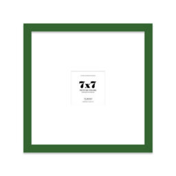 "7X7"" Green Picture Frame - 7X7"" Square Frame With 3X3"" Mount For 7X7""/3X3"" Pictures Art Deco Style Room Decor, 1 Pack" - thumbnail 1
