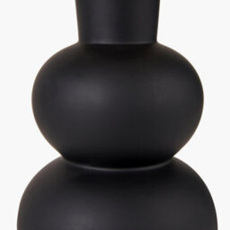 Pacific Lifestyle Set Of 2 Aaliyah Black Curved Bottle Ceramic Table Lamp - thumbnail 7