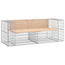 Walplus Garden Bench Gabion Design 184X71X65.5 Cm Solid Wood Pine - thumbnail 2