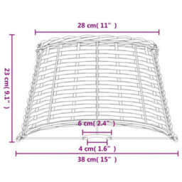 Walplus Lamp Shade Brown 38X23 Cm Wicker - thumbnail 7