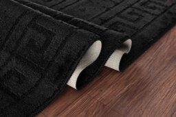 Ivy Washable Greek Key Design Anti Slip Doormats Black 80X300 Cm - thumbnail 2