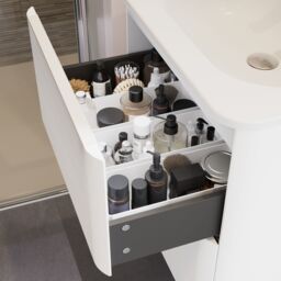 GoodHome Nevado Matt White Wall-Mounted Vanity Unit & Basin Set (W)600mm (H)600mm - thumbnail 8