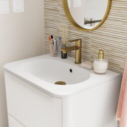 GoodHome Nevado Matt White Wall-Mounted Vanity Unit & Basin Set (W)600mm (H)600mm - thumbnail 9