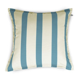 rucomfy Beanbags Rucomfy Indoor Or Outdoor Water Resistant Cushion - 45X45Cm Seafoam Blue Striped Scatter Pillow - thumbnail 1