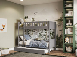 Flair Bea Shorty Wooden Bunk Bed (75X175Cm) - Grey - thumbnail 5
