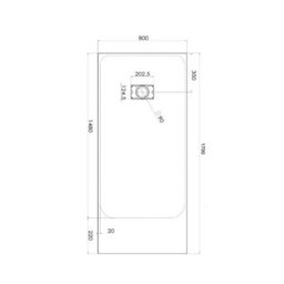 Homestylestore 1700 X 800mm Light Grey Textured Slate Effect Rectangular Shower Tray With Fast Flow Waste And Recessed Riser Kit - thumbnail 4