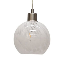 First Choice Lighting Confetti - Glass Globe With Satin Nickel Pendant Fitting - thumbnail 1