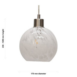 First Choice Lighting Confetti - Glass Globe With Satin Nickel Pendant Fitting - thumbnail 5