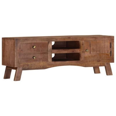 Walplus Tv Cabinet 110X30X40 Cm Rough Mango Wood - image 1