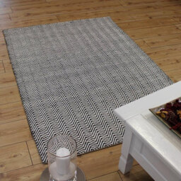 Black/white Classic Abstract Modern Handmade Easy To Clean Rug For Dining Room Bedroom Livingroom-100Cm X 150Cm - thumbnail 4