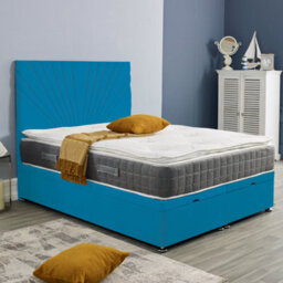 Urban Textures Ottoman Bed Sunrise End Lift: Plush Velvet Sky - thumbnail 1