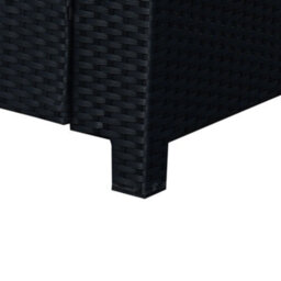 Outsunny Rattan Wicker 2-Seat Sofa Loveseat Padded Garden Furniture Black - thumbnail 9