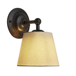 Industville Orlando Empire Wall Light - Light Natural Cotton, Natural Cotton, Pewter Wall Holder - thumbnail 3