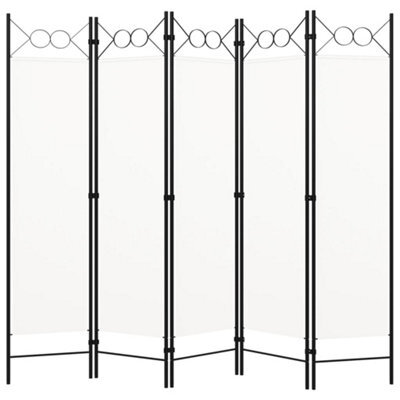 Vidaxl 5-Panel Room Divider White 200X180 Cm Room Dividers - image 1