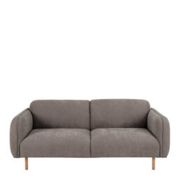 Wyld Haus Cambridge 2.5 Seater Sofa In Dusty Brown Fabric With Oak Base - thumbnail 3