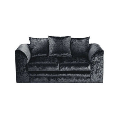 Sofaselectionuk Ltd Amalfi 2 Seater Split Sofa Soft Fabric In Grey Colour - image 1