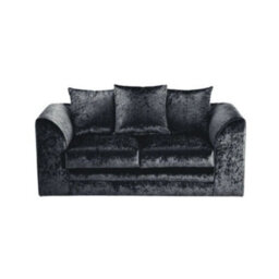 Sofaselectionuk Ltd Amalfi 2 Seater Split Sofa Soft Fabric In Grey Colour - thumbnail 1