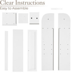 Christow White Wood Toilet Roll Holder With Cabinet - thumbnail 5