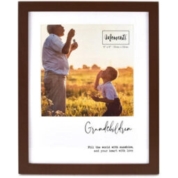 "Widdop Modern Wooden Brown Photo Frame 6 X 6"" - Grandchildren"