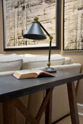 Luminosa Lighting Elstead Provence Element 1 Light Table Lamp Black, Polished Brass, E27 - thumbnail 2