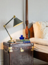 Luminosa Lighting Elstead Provence Element 1 Light Table Lamp Black, Polished Brass, E27 - thumbnail 3