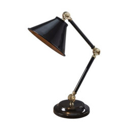 Luminosa Lighting Elstead Provence Element 1 Light Table Lamp Black, Polished Brass, E27
