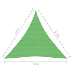Berkfield Sunshade Sail 160 G/m2 Light Green 4.5X4.5X4.5 M Hdpe - thumbnail 6