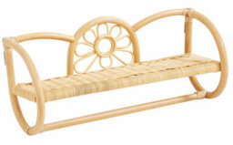 Nordlys Wall-Mounted Hanging Storage Shelf In Natural Rattan Brown Boho Style Bedroom - thumbnail 2
