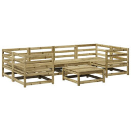Berkfield 7 Piece Garden Sofa Set Impregnated Wood Pine - thumbnail 2