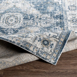Livabliss Jolie-Vintage Grey Blue Brown Black Traditional Boho Living Dining Bedroom Rug 200 X 275 Cm Easy Care, Non Shedding - thumbnail 4