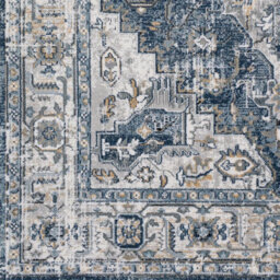 Livabliss Jolie-Vintage Grey Blue Brown Black Traditional Boho Living Dining Bedroom Rug 200 X 275 Cm Easy Care, Non Shedding - thumbnail 7