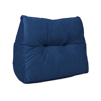 Lancashire Textiles Luxury Velvet Triangular Wedge Bedroom Armchair Peacock Cushion 20 X 50 X 60Cm - image 1