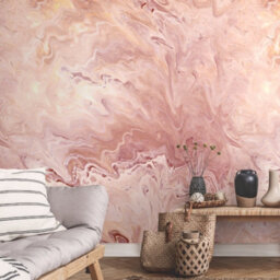 Grandeco Marble 3 Lane Repeatable Textured Mural, 1.59 X 2.8M Pink Coral - thumbnail 1