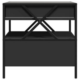 Berkfield Coffee Table With Infinity Led Black 50X50X51 Cm - thumbnail 8