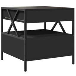 Berkfield Coffee Table With Infinity Led Black 50X50X51 Cm - thumbnail 9