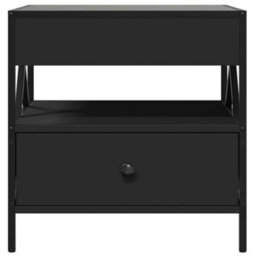 Berkfield Coffee Table With Infinity Led Black 50X50X51 Cm - thumbnail 6