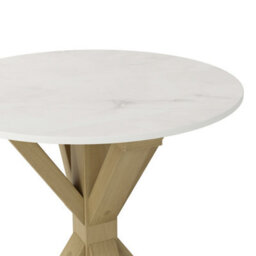 LPD Harrow Stone & Latte Side Table, Sintered Stone Top, Heat & Scratch Resistant - thumbnail 4