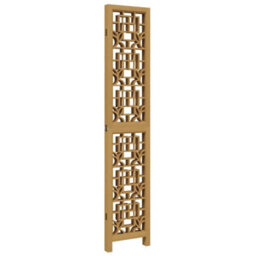 Vidaxl Room Divider 4 Panels Brown Solid Wood Paulownia - thumbnail 5