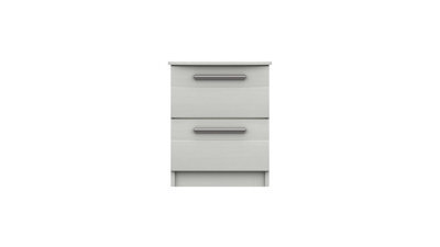 Midas Two Drawer Bedside Table Light Anthracite - image 1