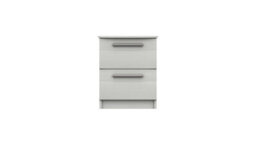 Midas Two Drawer Bedside Table Light Anthracite - thumbnail 2