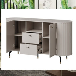 Zante I Modern Bedroom Furniture Set With Metal Legs And Soft Close System Black - thumbnail 4
