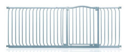 Safetots Curved Top Safety Gate, 198Cm - 207Cm, Matt Grey, Pressure Fit Stair Gate - thumbnail 1
