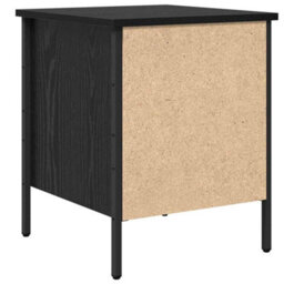 Berkfield Modern Bedside Cabinet Black Oak 40X42X50 Cm Engineered Wood - thumbnail 8