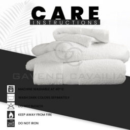 Gc Gaveno Cavailia 2Pk Miami Jumbo Bath Sheet 100X180 White 700 Gsm Quick Drying & Super Absorbent Jumbo Bath Sheet Set - thumbnail 5