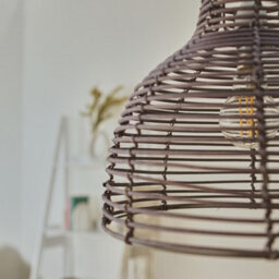 Valuelights Lobster Pot Grey Weave Basket Ceiling Lamp Shade And Bulb - thumbnail 4